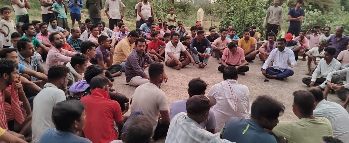 कालापत्थर गांव में सेप्टेज प्रबंधन प्लांट निर्माण कार्य का विरोध