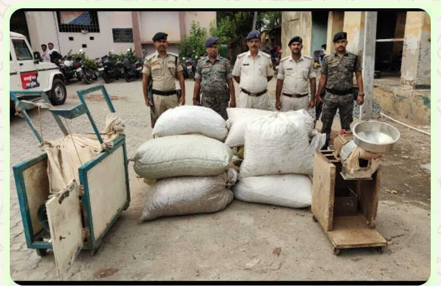 137 किलो डोडा चूर्ण बरामद, पांच लाख रुपये से अधिक है मूल्य