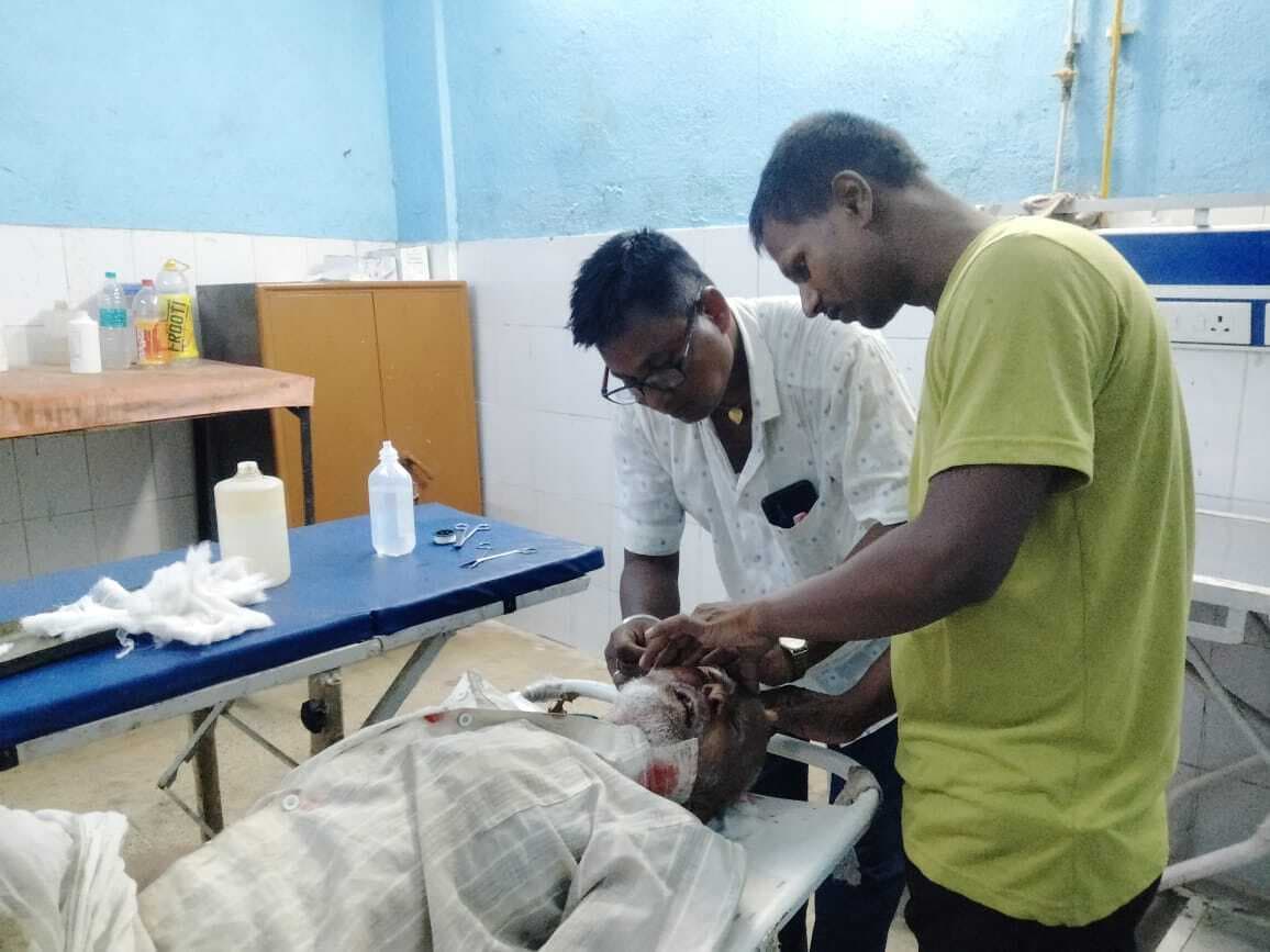 अज्ञात वाहन की ठोकर से वृद्ध गंभीर रूप से जख्मी