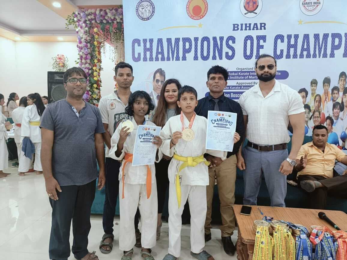 बिहार कराटे चैंपियनशिप में सहरसा को मिला गोल्ड व  सिल्वर