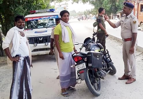 रौटा पुलिस ने चलाया वाहन चेकिंग अभियान