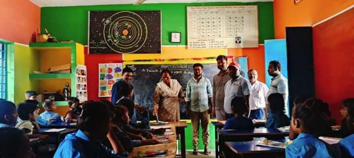 बीइओ ने विद्यालय का किया निरीक्षण, व्यवस्था से दिखी संतुष्ट