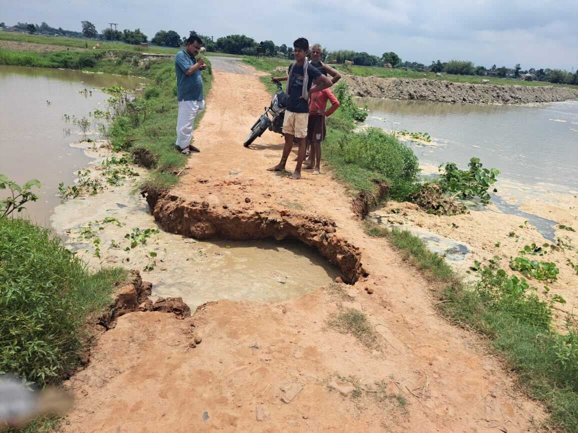परमान नदी का जलस्तर बढ़ने से गहराया बाढ़ का संकट, तटवर्ती गांवों के लोग सहमे