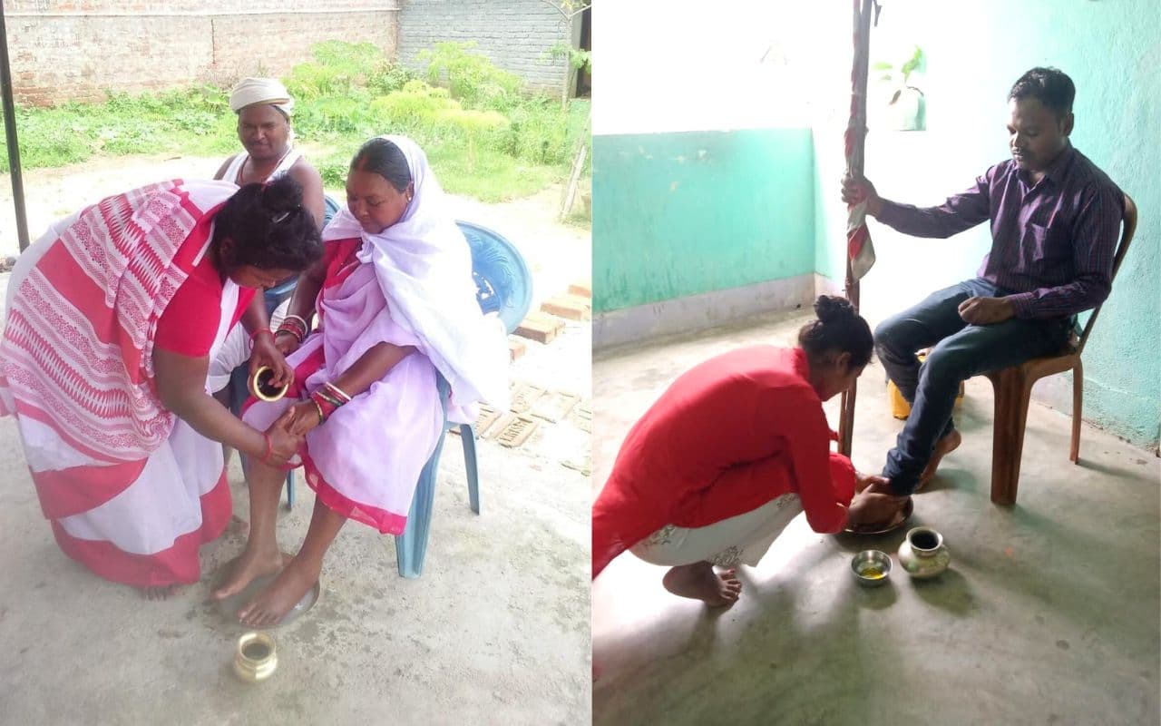 झारखंड की 110 साल पुरानी अनोखी परंपरा : पांव पखारकर मेहमानों का स्वागत करते हैं टाना भगत