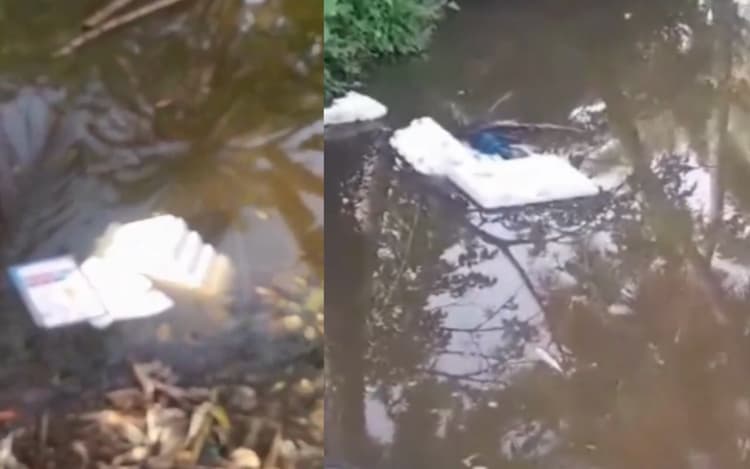 लोकसभा चुनाव 2024: पश्चिम बंगाल में ईवीएम और वीवीपैट को तालाब में फेंका