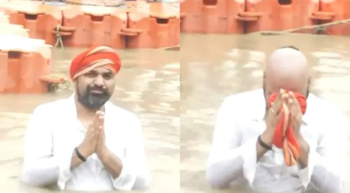 Samrat Turban: सरयू में डूबकी लेने के साथ ही खुल गयी पगड़ी, सम्राट चौधरी ने एक्स पर लिखी ये बात