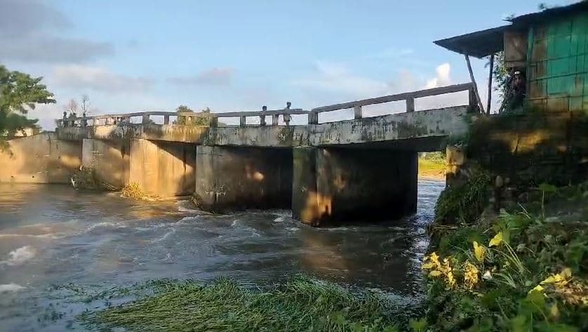 Bridge Collapsed: भारी बारिश से जलपुरवां में छाड़ी नदी पर बना पुल धंसा, आवागमन ठप