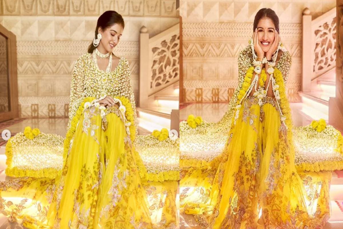 Radhika Merchant Haldi Look: दुल्हन बनने से पहले फूलों से सजी राधिका, Viral हुई तस्वीरें