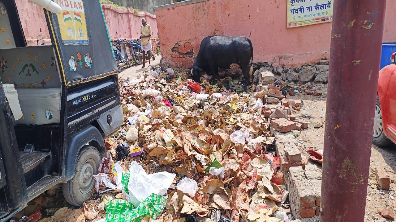 Gaya News: सड़कों पर फैला कचरा, नगर निगम कार्यालय में लगा रहा ताला
