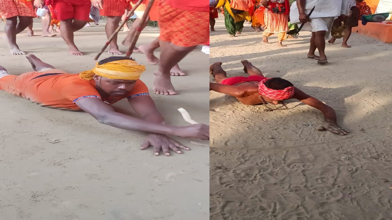 Shravani Mela: 70 वर्षीय बुजुर्ग 16वीं बार दंड करते हुए जलाभिषेक करेंगे