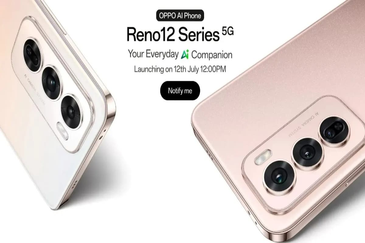 Oppo Reno 12 5G सीरीज स्मार्टफोन्स भारत में इस दिन होंगे लॉन्च, मिलेगा धांसू कैमरा और AI फीचर्स का सपोर्ट Oppo Reno 12 5G सीरीज स्मार्टफोन्स भारत में इस दिन होंगे लॉन्च, मिलेगा धांसू कैमरा और AI फीचर्स का सपोर्ट