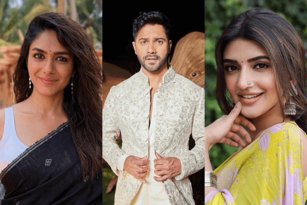 Varun dhawan, mrunal thakur and sreleela