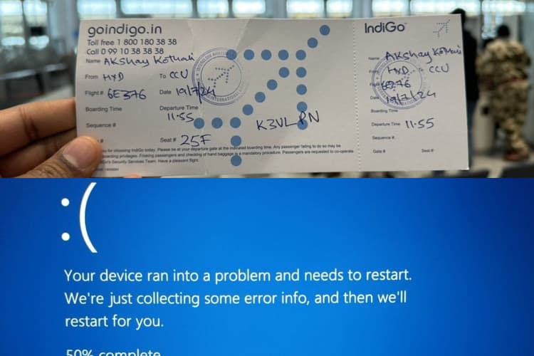 Microsoft Server Down: Indigo ने जारी किया हाथ से लिखे बोर्डिंग पास, सोशल मीडिया पर तस्वीरें वायरल