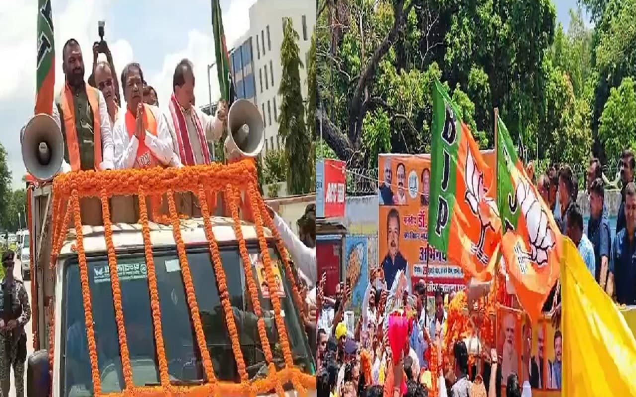 पटना में बिहार भाजपा के नए अध्यक्ष का हुआ भव्य स्वागत, रोड शो में दिलीप जायसवाल पर फूलों की हुई बारिश