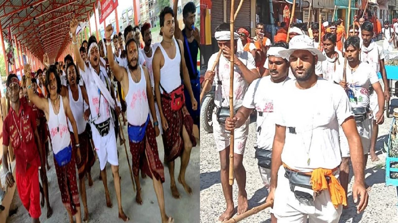 Shravani Mela 2024 : सावन में कांवरियों से गुलजार है बाबाधाम, डाक बम भी बाबा का कर रहे जलाभिषेक, डाक बम की ये है खासियत