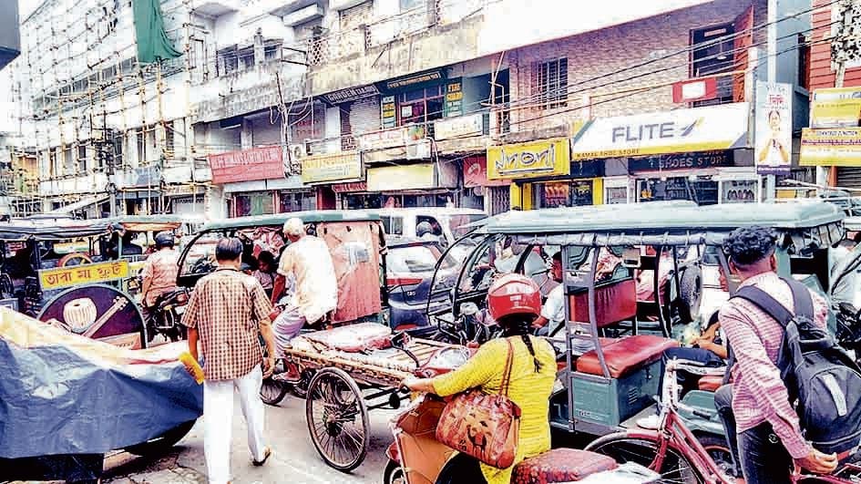 अतिक्रमण की जद में दुर्गापुर का बेनाचिटी बाजार