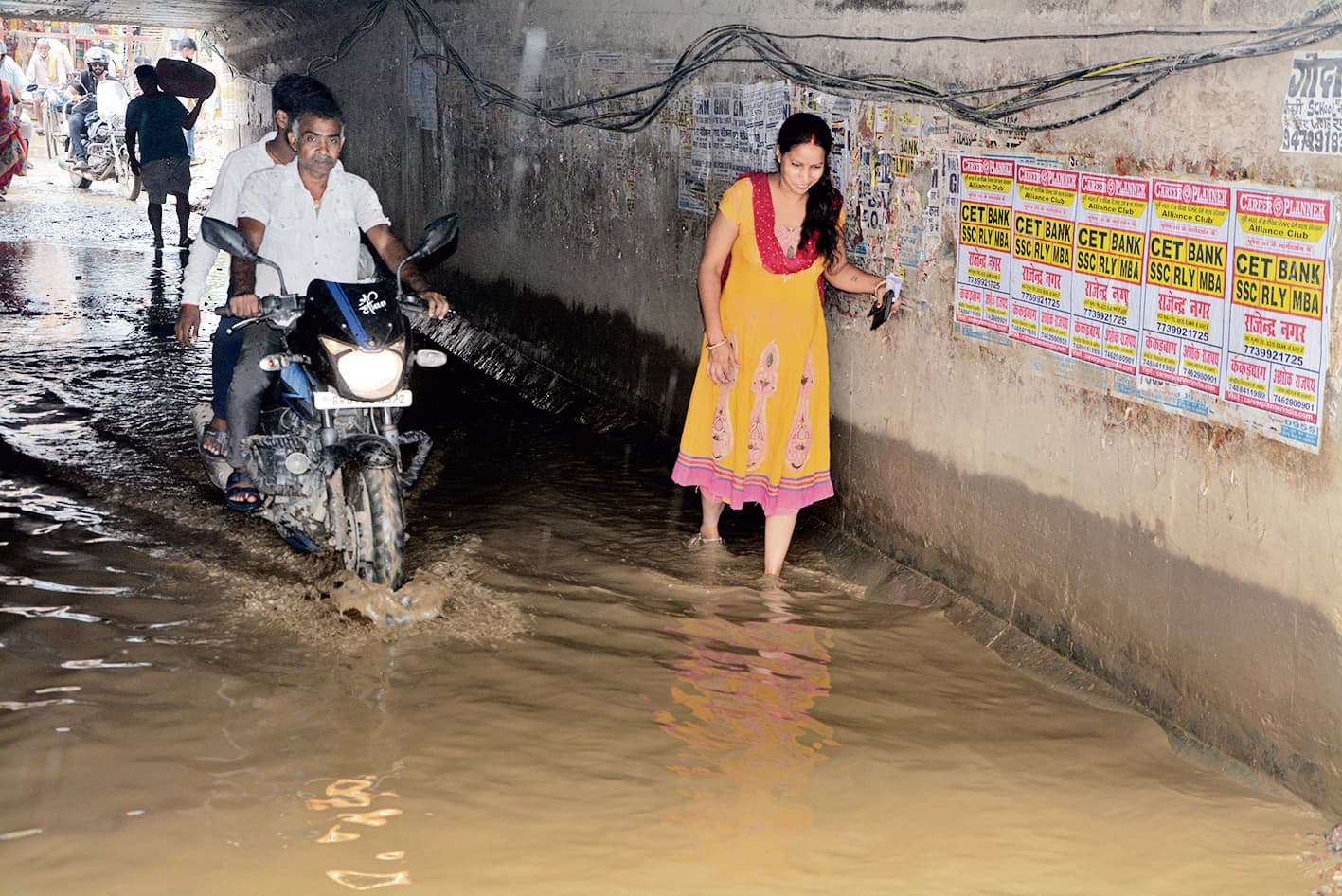 बाइपास के अंडरपास में भरा पानी, कई लोग हो चुके हादसे के शिकार