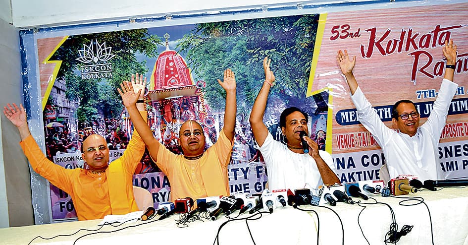 इस्कॉन का रथयात्रा उत्सव कल