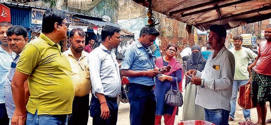 रानीगंज शहर को जाम से उबारने को निगम का चला अभियान