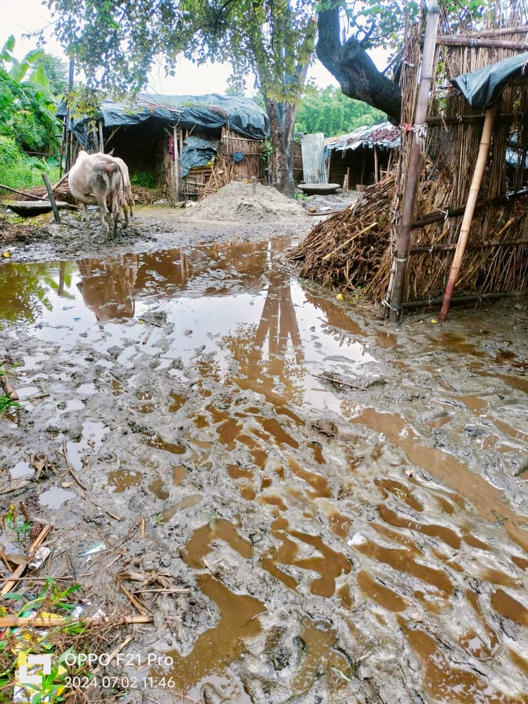 वायदे पर खड़े नहीं उतर पा रहे है जनप्रतिनिधि, कीचड़ के कारण घर से लोगों का निकलना हो रहा मुश्किल