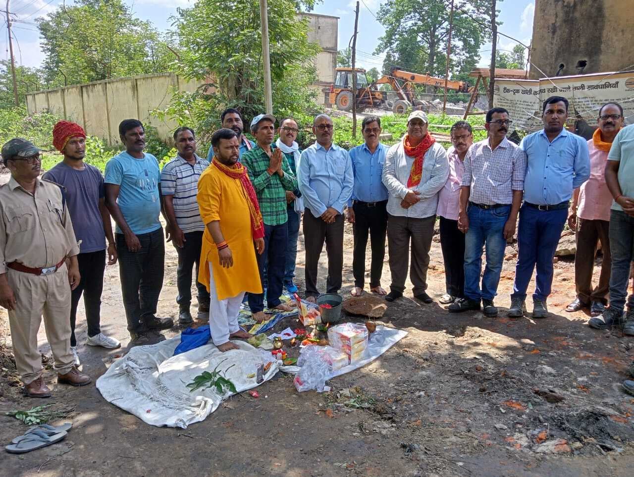 रोहिणी परियोजना का विस्तार को लेकर भूमि पूजन