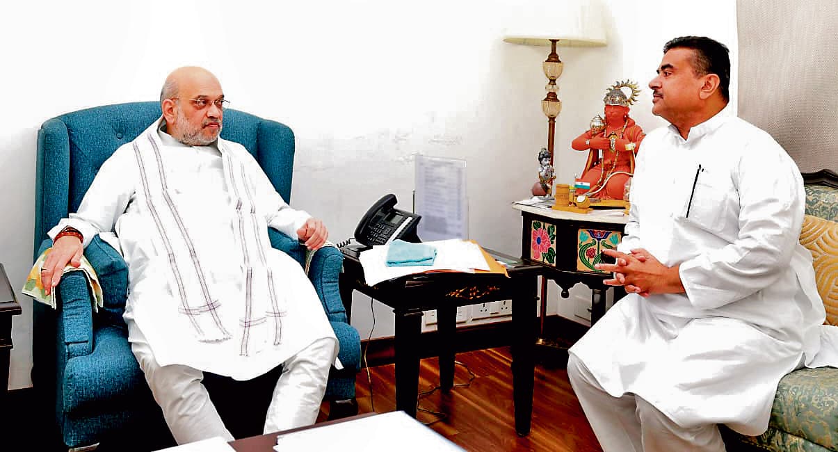 केंद्रीय गृह मंत्री अमित शाह से मिले शुभेंदु