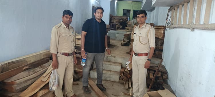 वन विभाग ने मारा छापा, चार हाइवा व 30 ट्रैक्टर अवैध लकड़ी जब्त