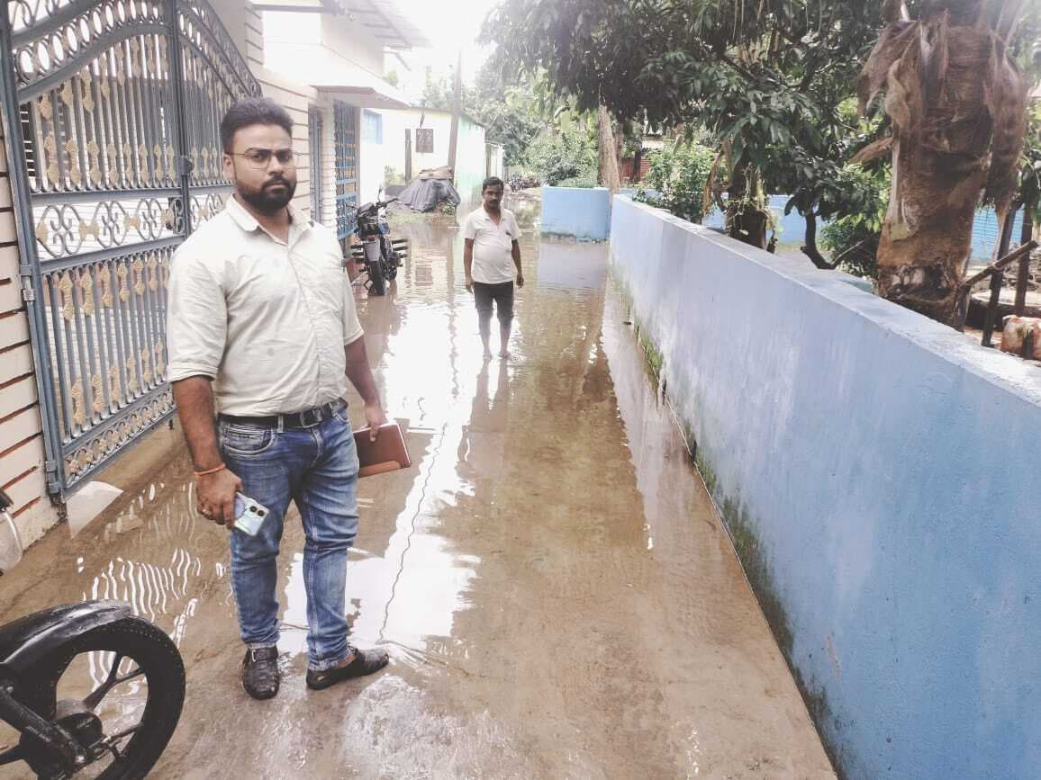 वार्ड संख्या 14 महादलित टोला में जल जमाव