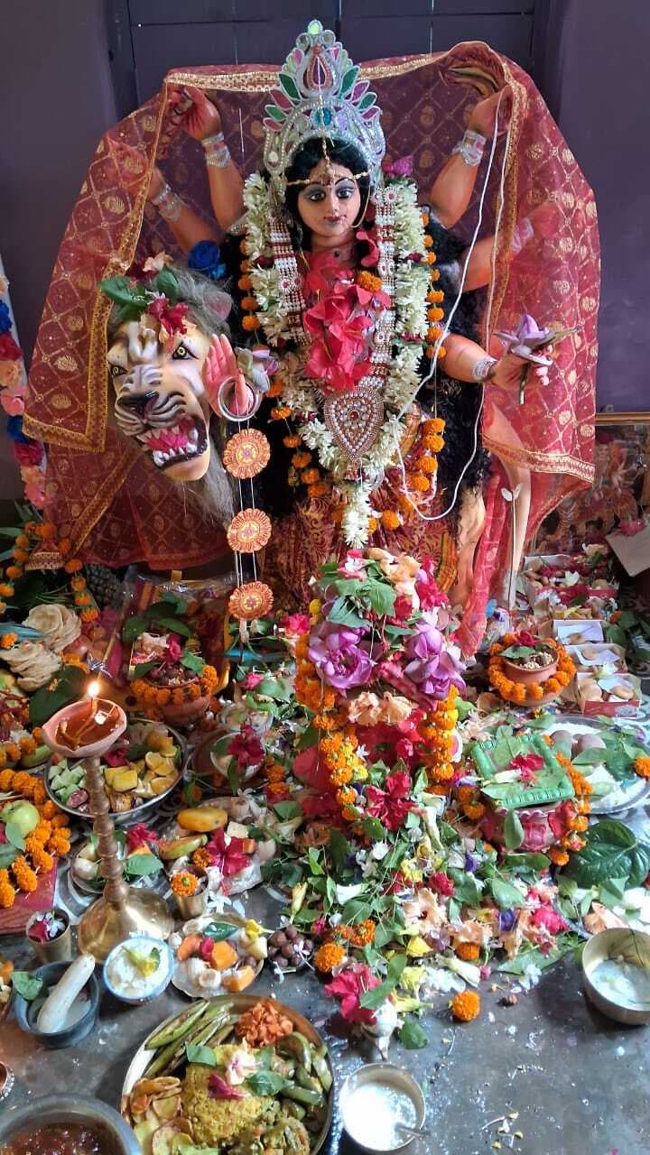बंगाली समुदाय के लोगों ने की मां विपतारिणी की पूजा अर्चना