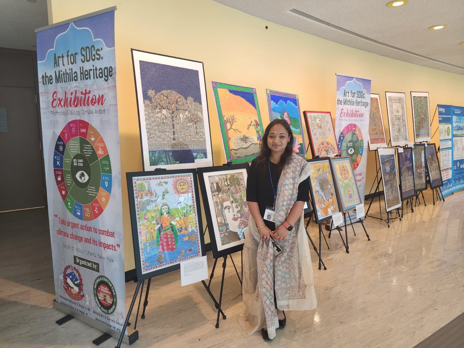 Madhubani Painting : रांची की शैली की पेंटिंग को न्यूयॉर्क में मिली सराहना, ग्लाेबल वार्मिंग को दर्शाया