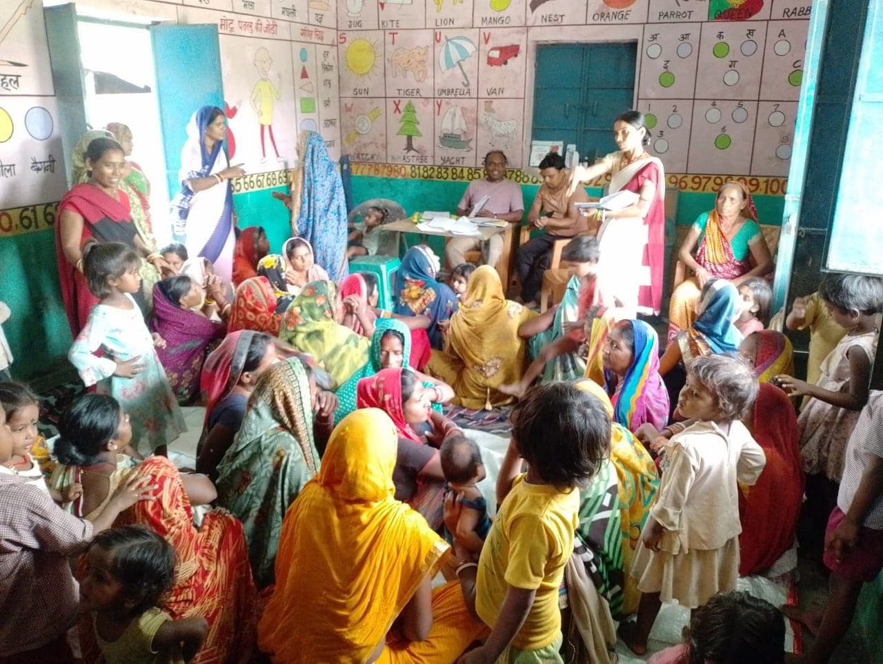 सामाजिक अंकेक्षण को लेकर आंगनबाड़ी में हुई बैठक