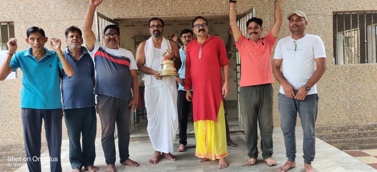 सरजामदा शिव मंदिर में लगा 10 किलो का घंटा