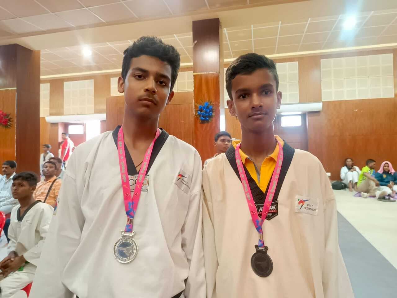 ताइक्वांडो चैम्पियनशिप में अनीश को मिला रजत तो दिव्यांश रंजन को कांस्य