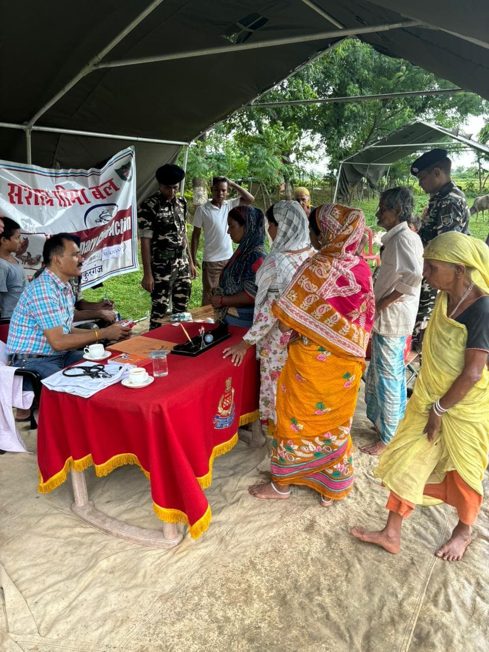 सीमावर्ती क्षेत्र सुखानी में पशु चिकित्सा शिविर आयोजित