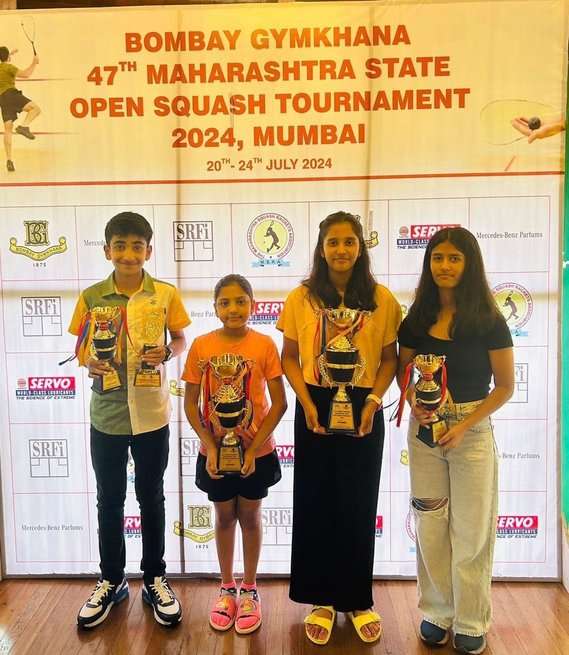 Squash : महाराष्ट्र स्क्वॉश ओपन में झारखंड की आद्या और अविषा को प्रथम स्थान