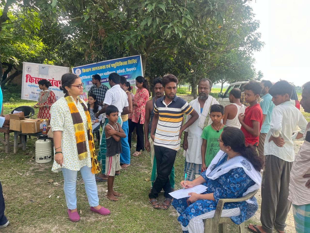 किसान संवाद व पशु चिकित्सा शिविर का हुआ आयोजन