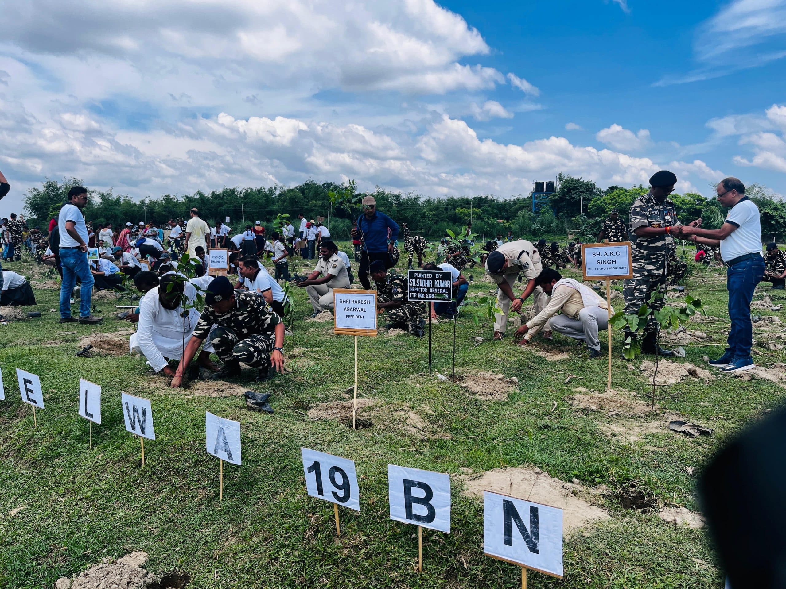 एसएसबी अधिकारियों व जवानों ने लगाये 12 हजार पौधे लगाये