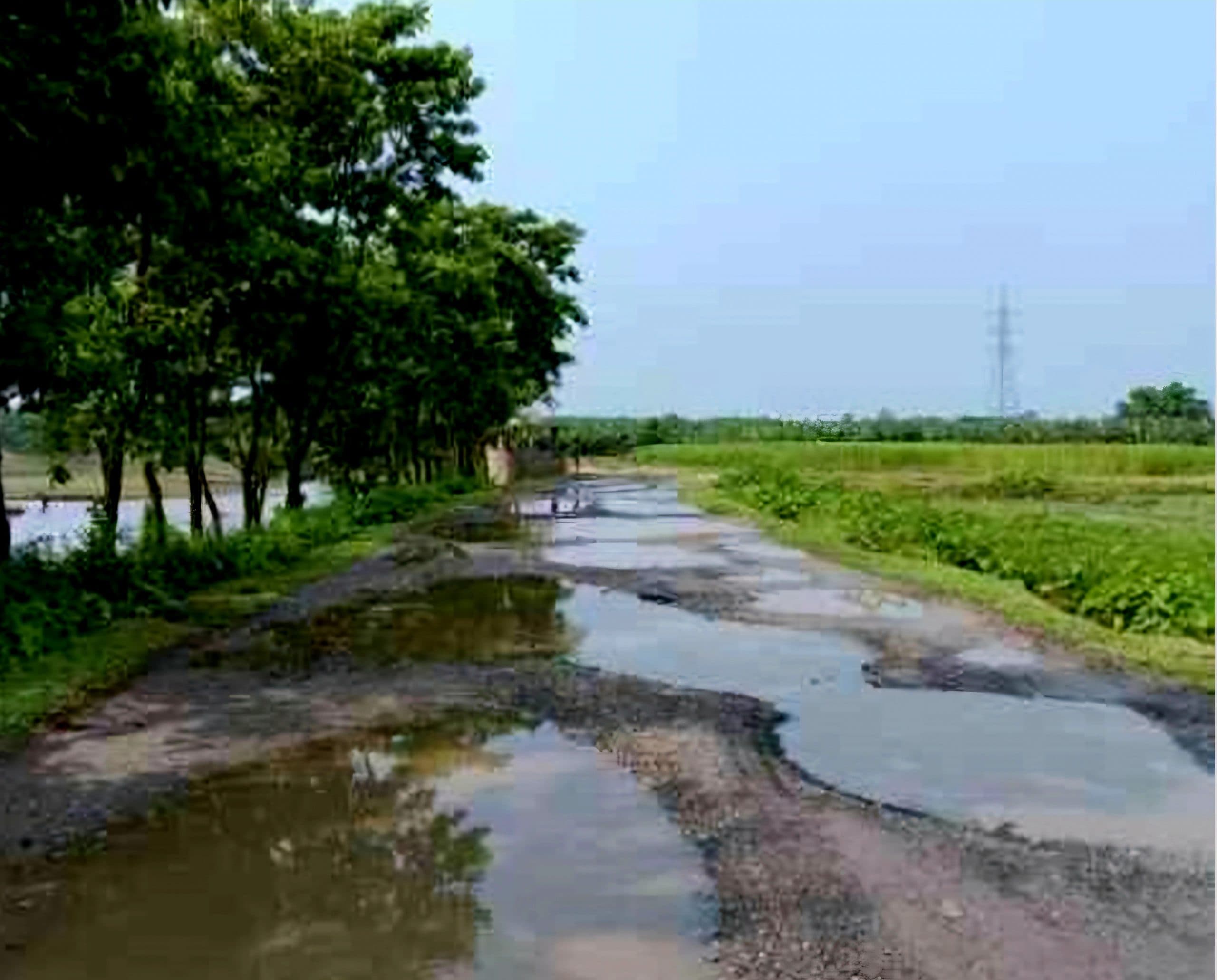 मेची स्थान से बरचौंदी तक जाने वाली सड़क गड्ढे में तब्दील, हजारों की आबादी झेल रही आने-जाने में दुश्वारी