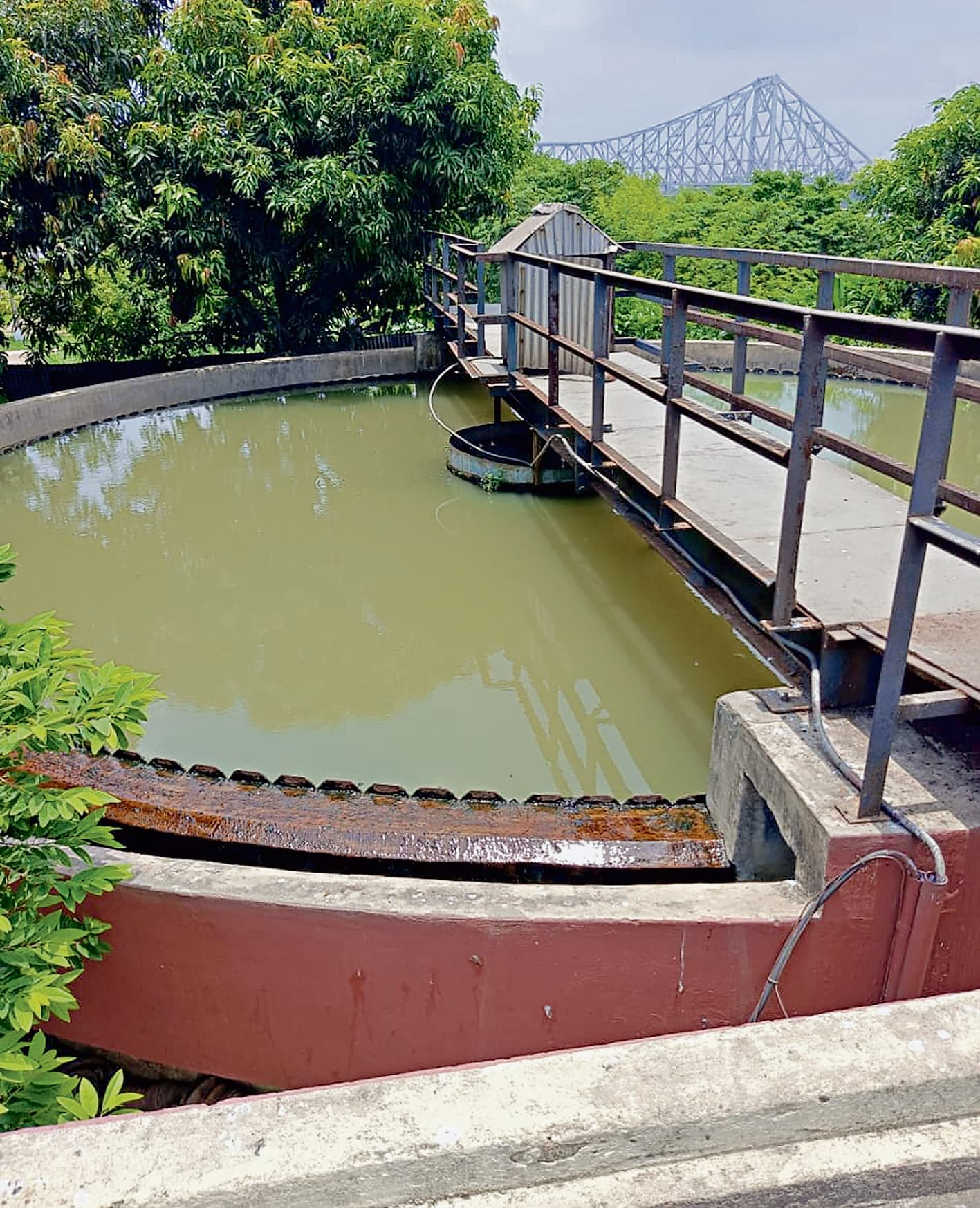 बारिश के पानी से हो रही ट्रेनों की धुलाई