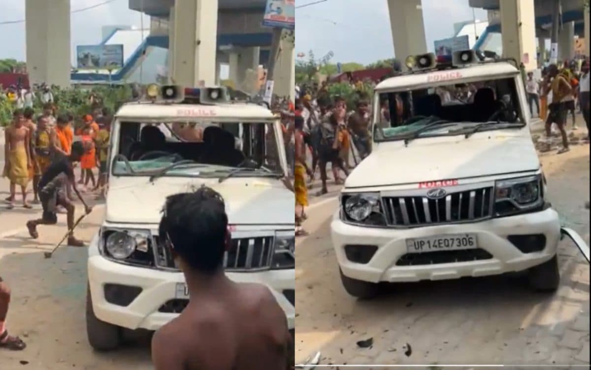 Kanwar Yatra: कावंड़ियों ने गाजियाबाद में पुलिस की गाड़ी तोड़ी, बदायूं में हादसे के दौरान दो की मौत