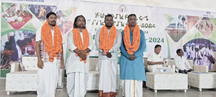 इपिल सामद बने आदिवासी हो समाज युवा महासभा के राष्ट्रीय अध्यक्ष व महासचिव गब्बरसिंह हेंब्रम