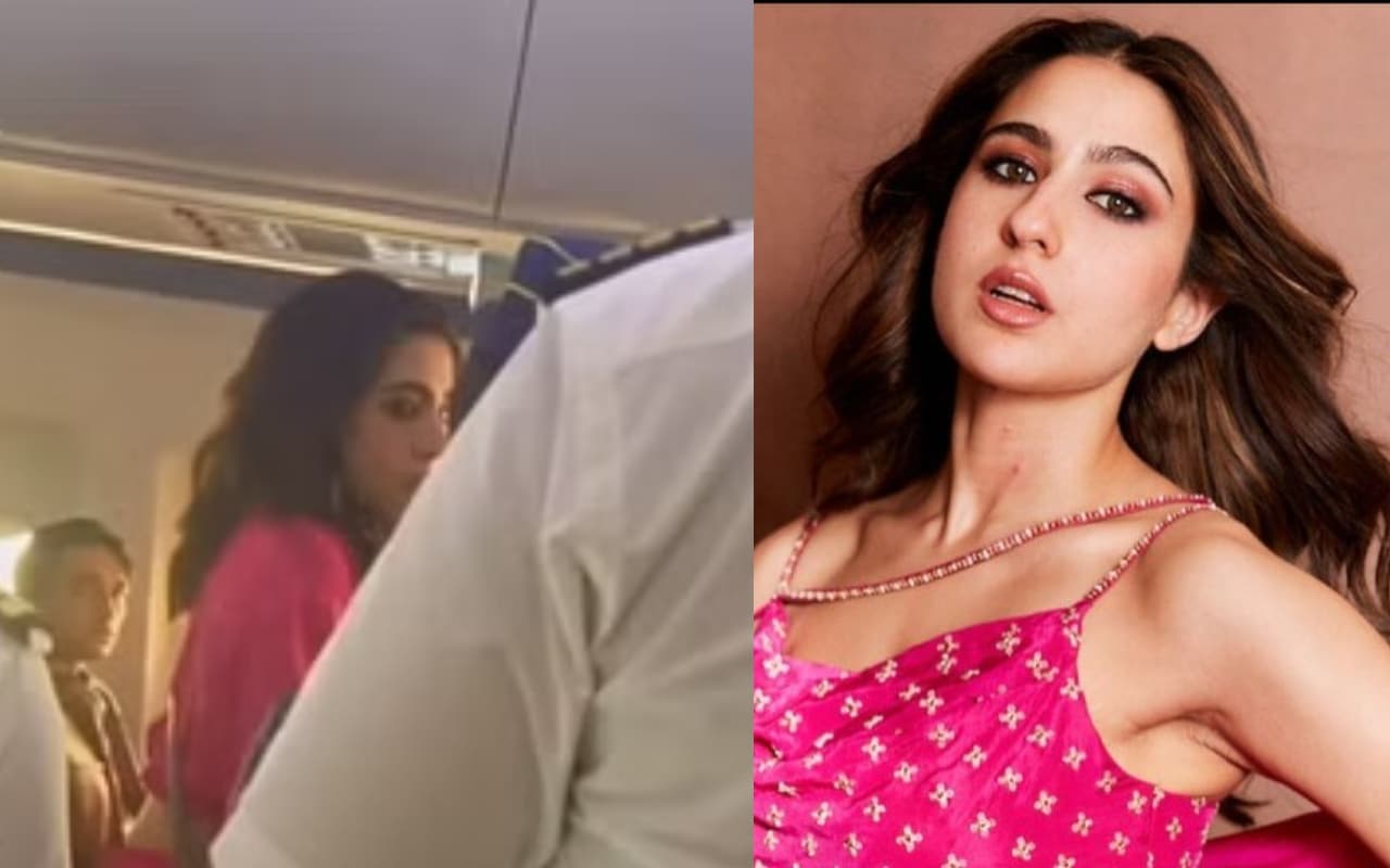 Sara Ali Khan की महंगी ड्रेस पर गिरा जूस, एयर होस्टेस पर फूटा एक्ट्रेस का गुस्सा, वीडियो देख फैंस के आने लगे ऐसे रिएक्शन