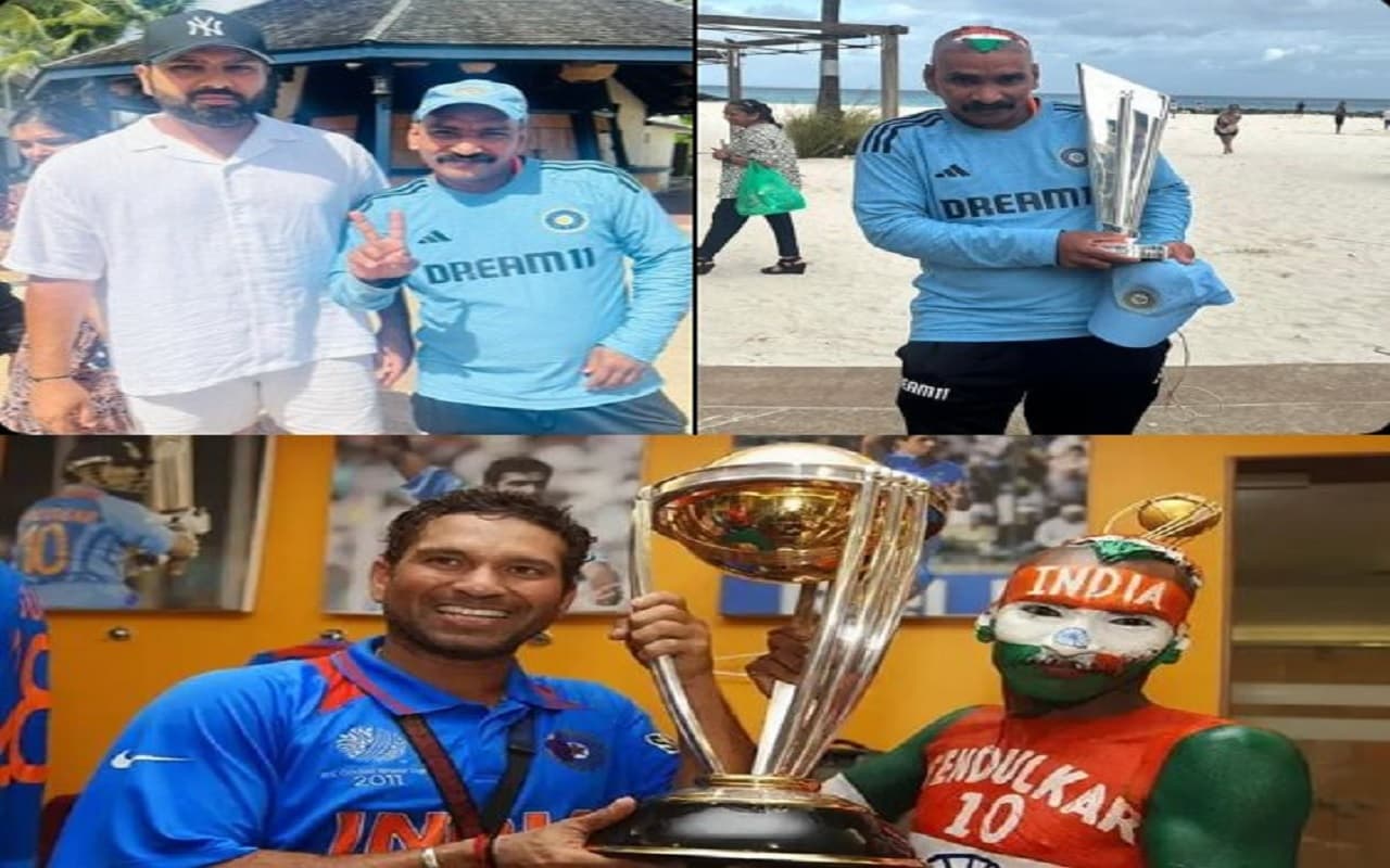 PHOTOS: बिहार के सुधीर भी टीम इंडिया के साथ दिल्ली लौटे, सचिन के बाद रोहित ने भी थमायी वर्ल्ड कप ट्रॉफी
