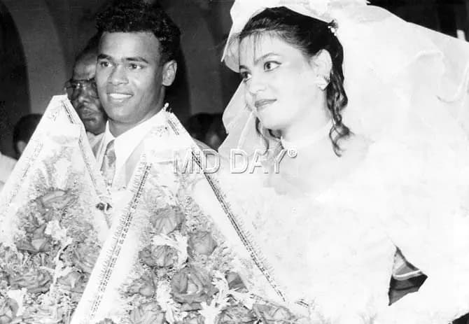 Vinod Kambli and Noella Lewis