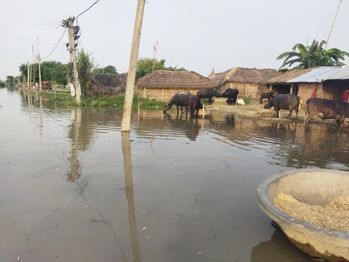 Munger news : गंगा का जलस्तर 38.52 मीटर के हुआ पार, कई गांवों का टूटा संपर्क