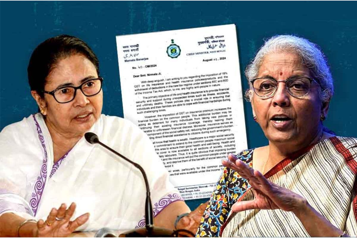 Mamata Banerjee : जीवन बीमा व स्वास्थ्य बीमा से जीएसटी हटाने की मांग करते हुए ममता बनर्जी ने केंद्रीय वित्त मंत्री को लिखा पत्र