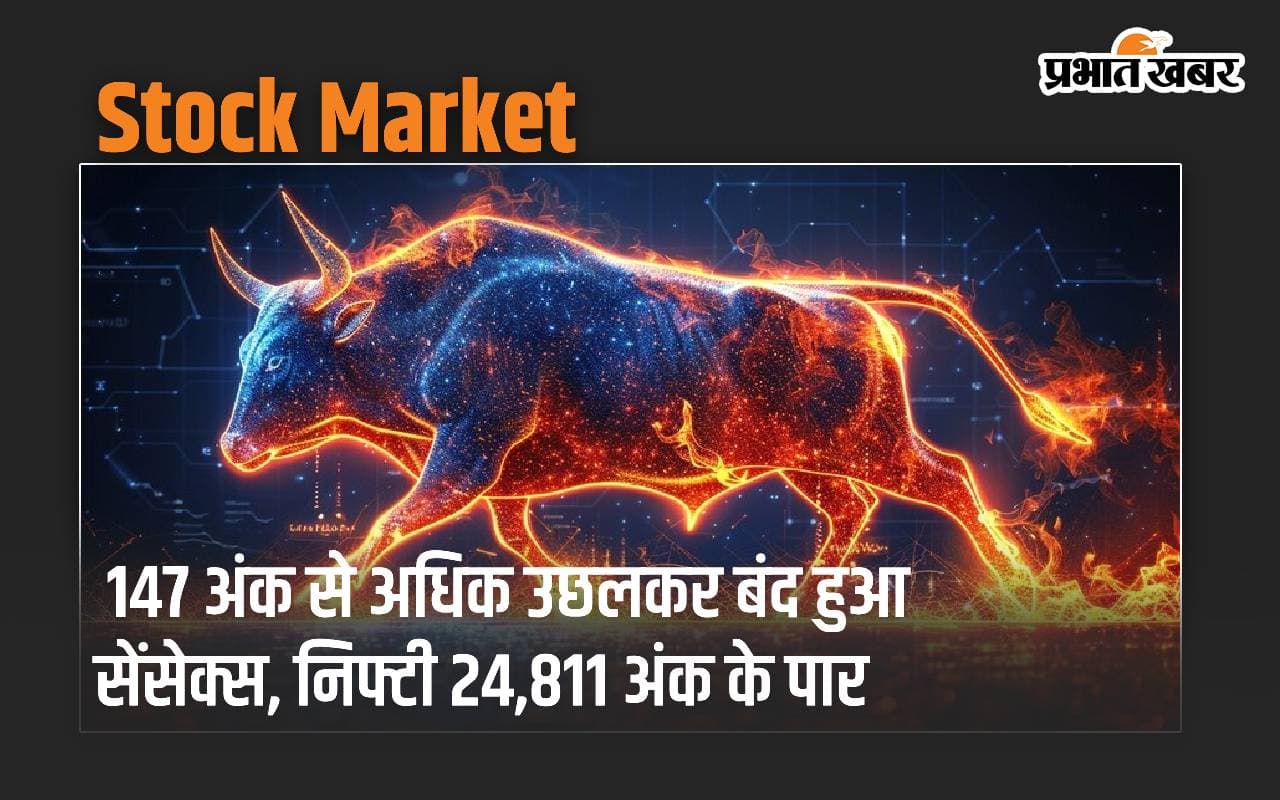 147 अंक से अधिक उछलकर बंद हुआ सेंसेक्स, निफ्टी 24,811 अंक के पार