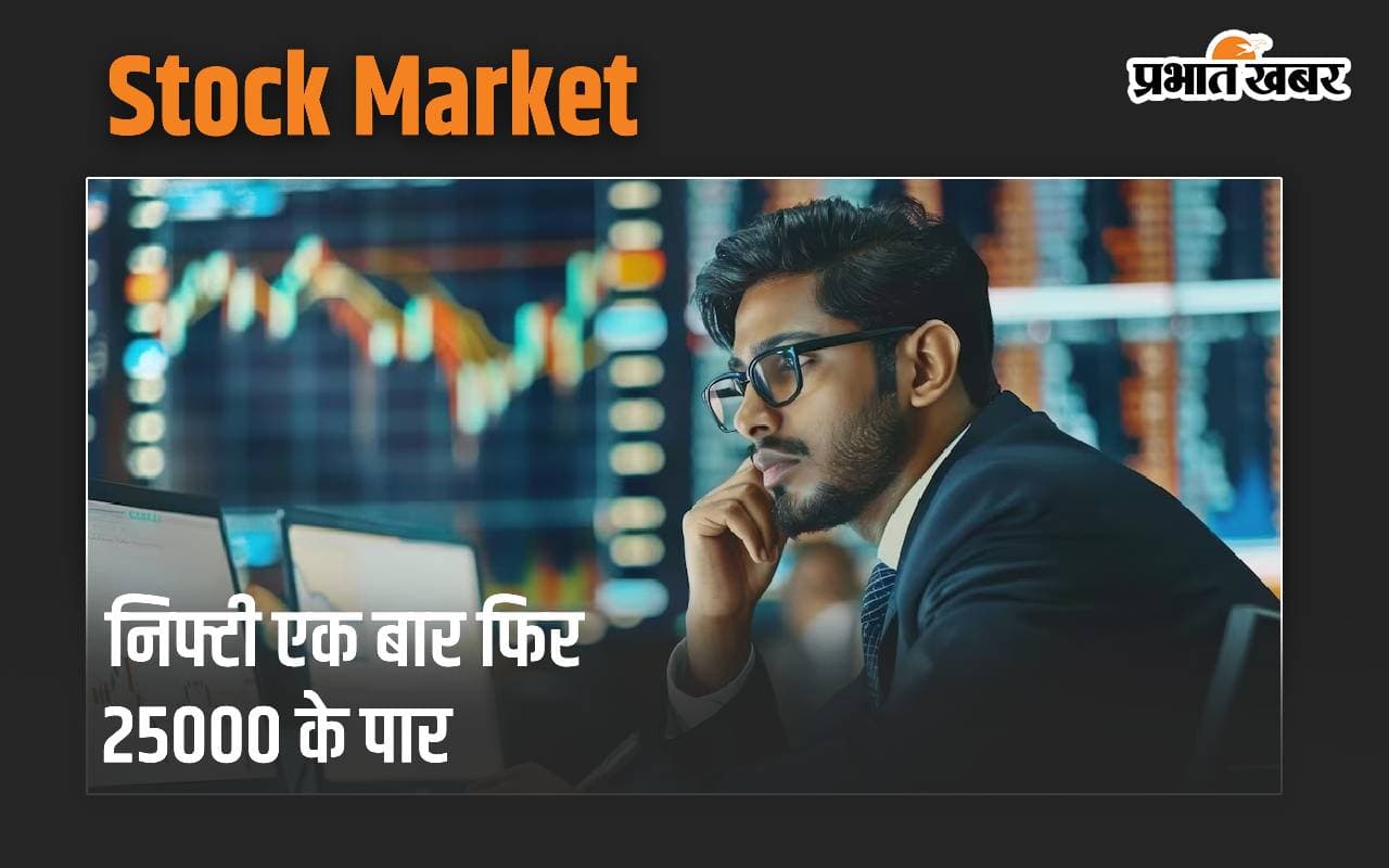 उतार-चढ़ाव भरे कारोबार में मामूली चढ़ा शेयर बाजार, निफ्टी एक बार फिर 25000 के पार