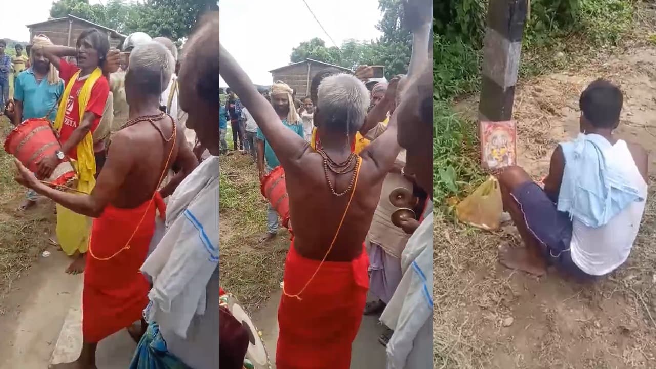 समस्तीपुर में बिजली ट्रांसफार्मर पर अद्भुत अनुष्ठान, 'भूत-पिशाच' भागने के लिए ग्रामीणों ने बुलाया ओझा