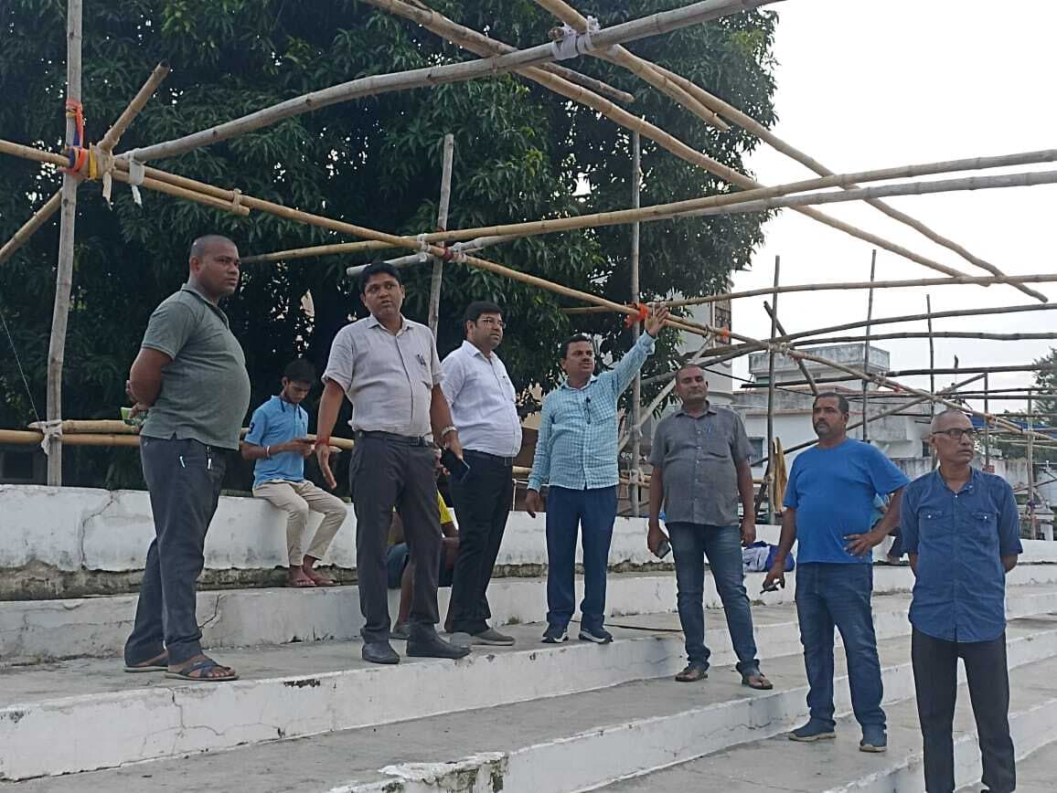 स्वतंत्रता दिवस की तैयारी को लेकर अधिकारियों ने किया आरएमके ग्राउंड का निरीक्षण